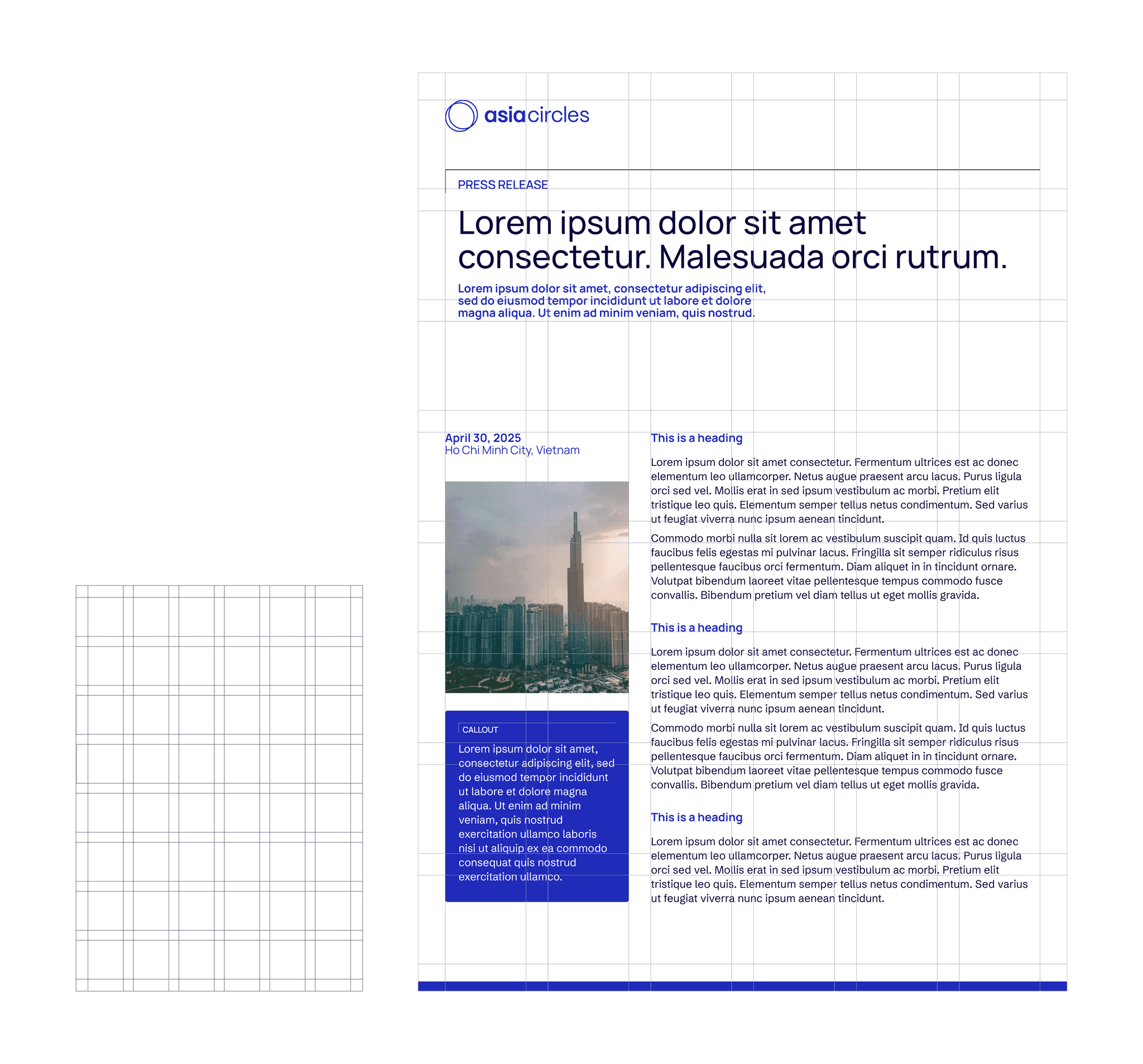example of grid used in A4 page