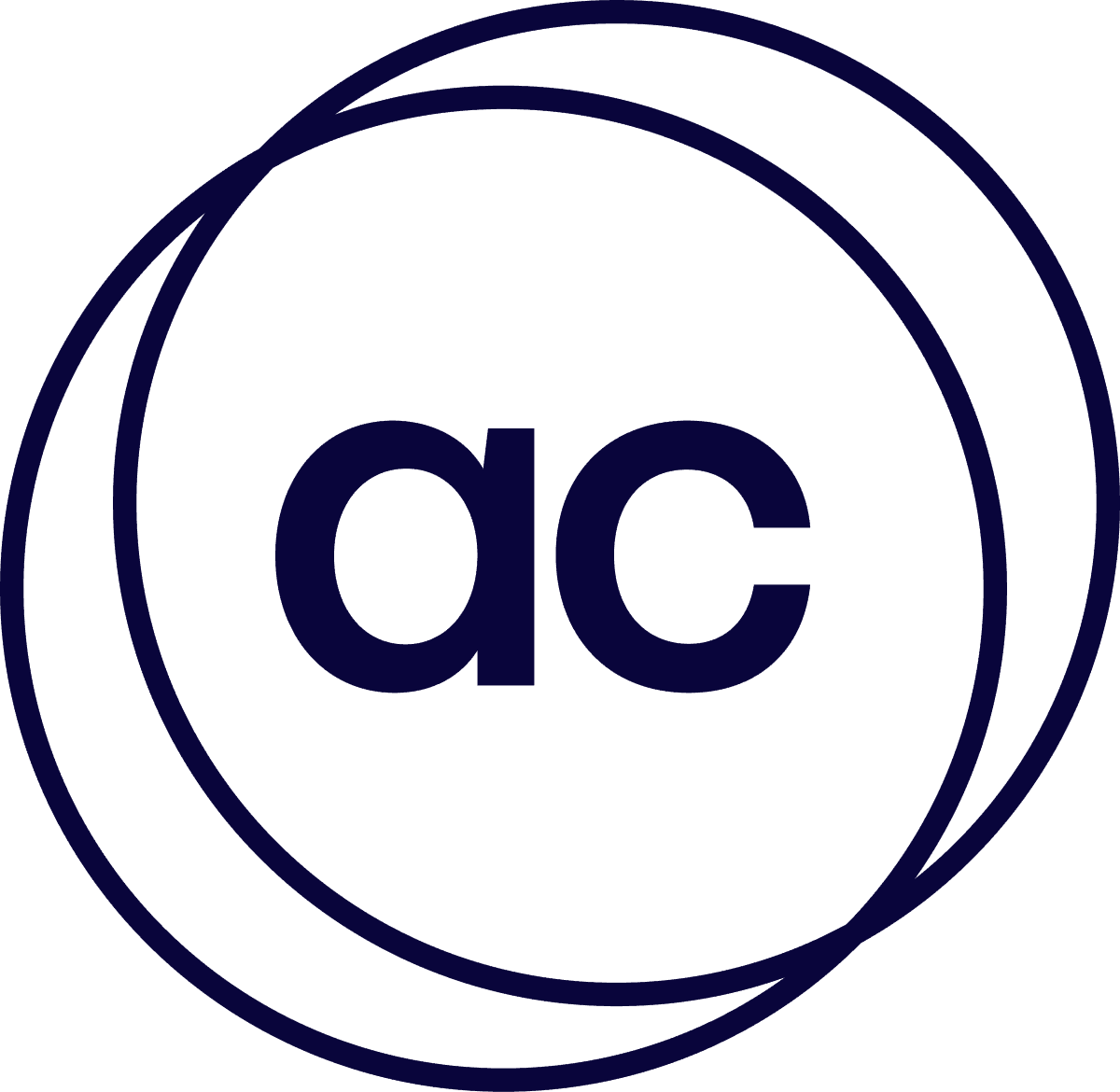 Asia Circles logomark in Navy