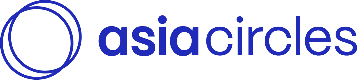 Asia Circles full logo lockup in Blue