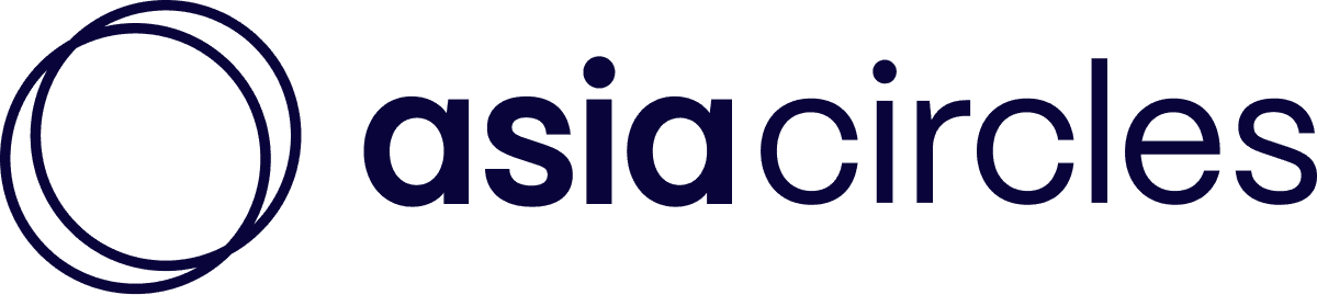 Asia Circles full logo lockup in Navy