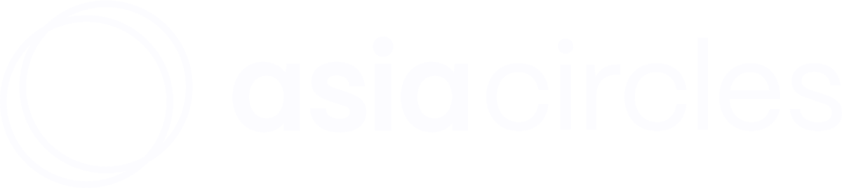 Asia Circles full logo lockup in White
