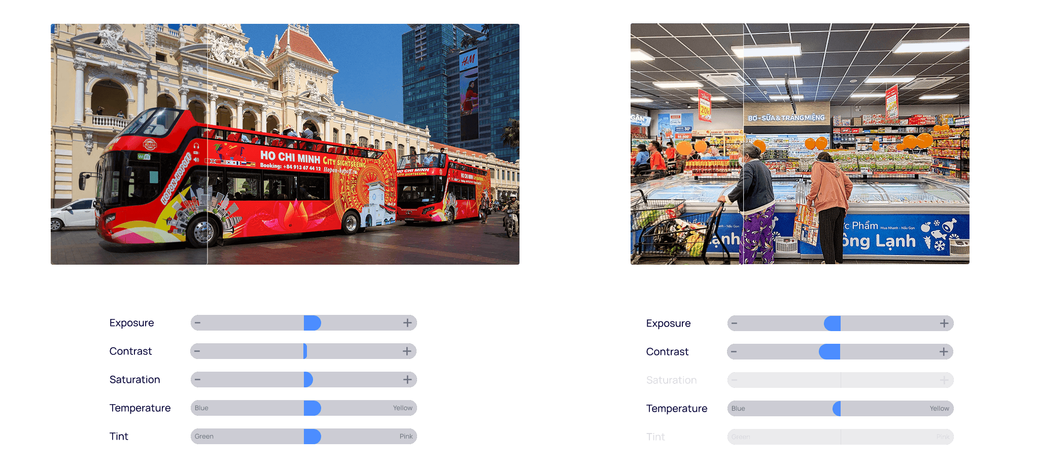 examples of editing 2 different images