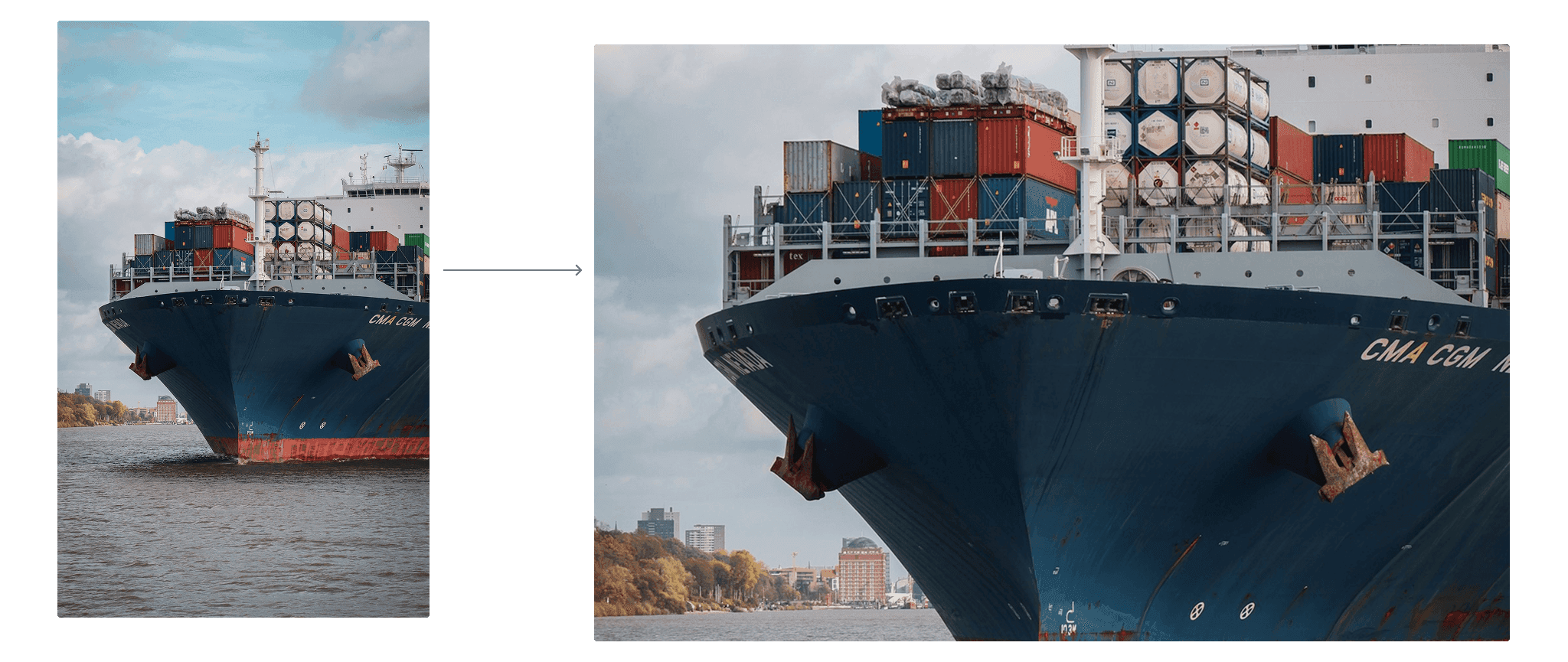 Example of cropping to create a strong narration