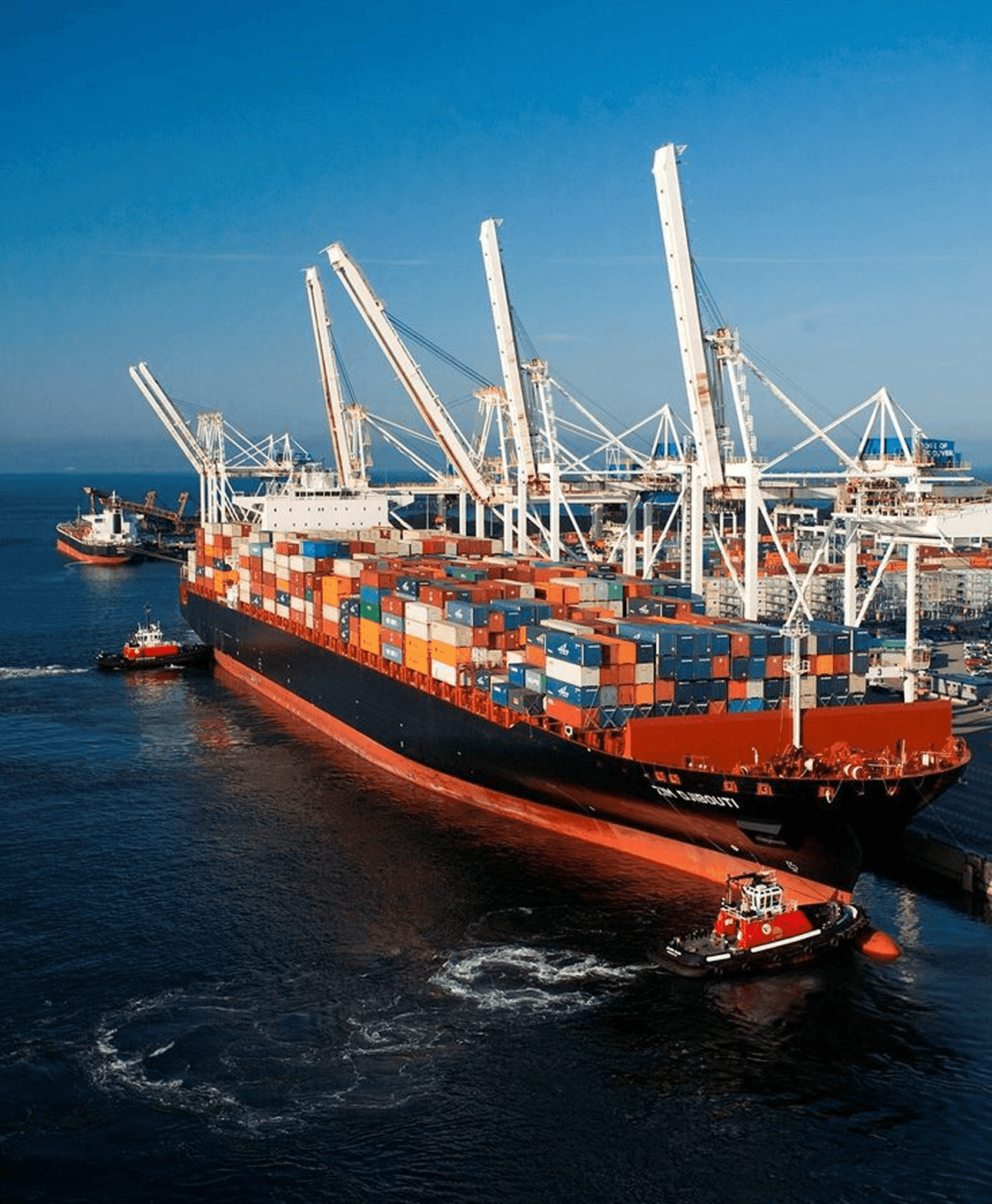 ship at a port