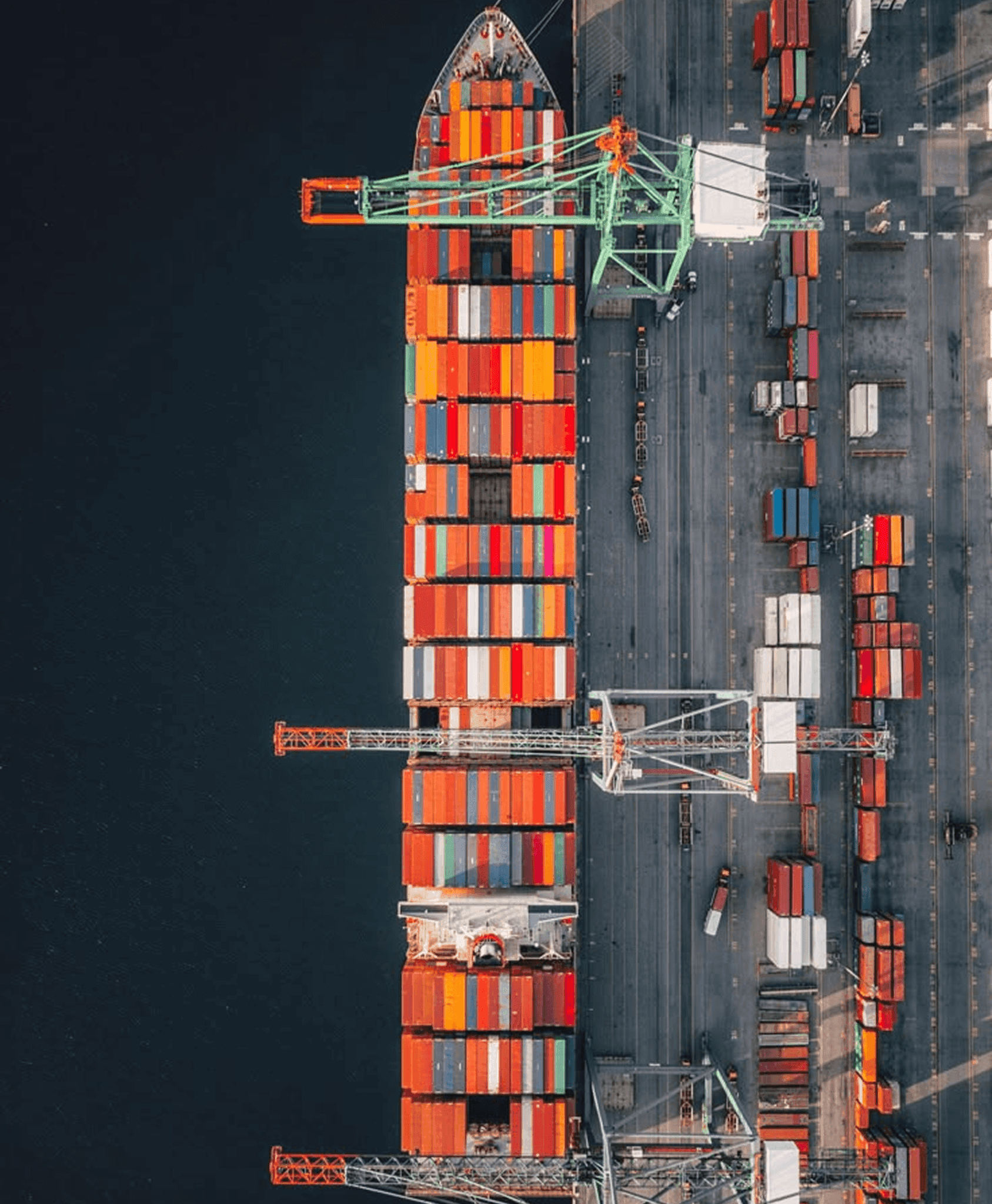 ship at a port loading cargo