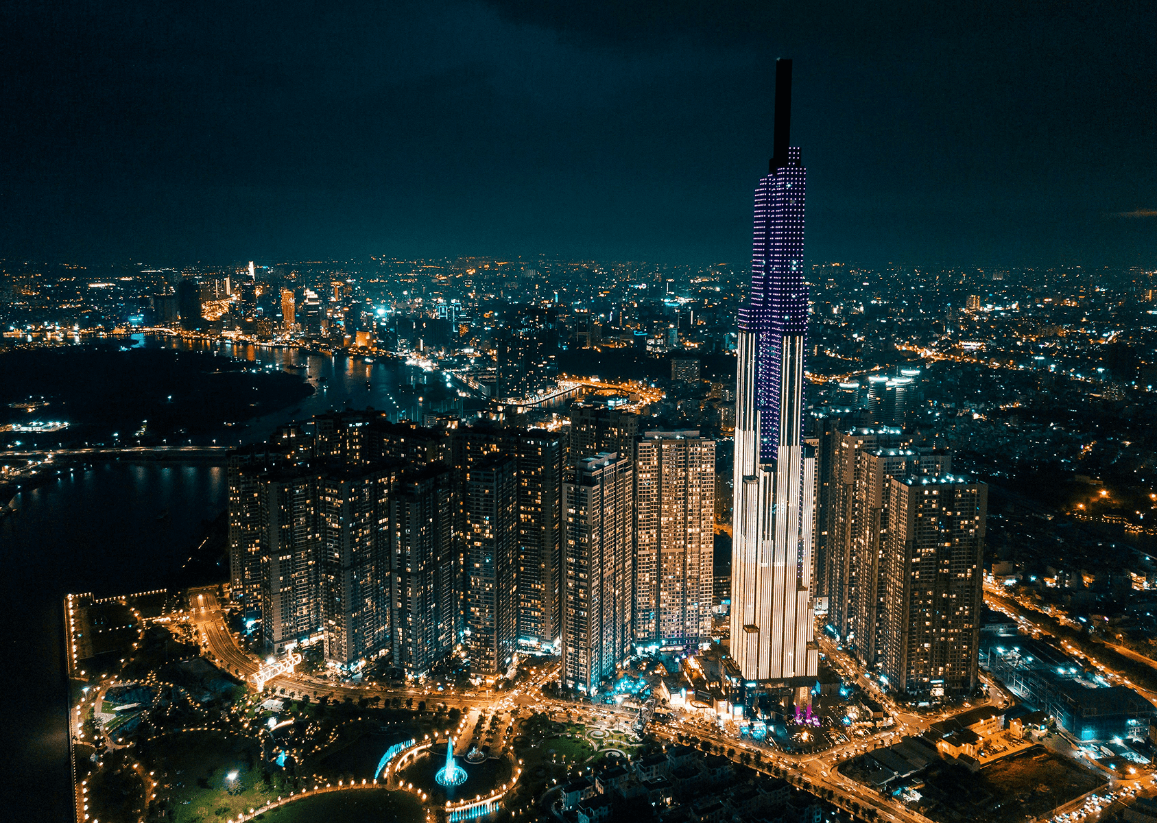 aerial view of Saigon